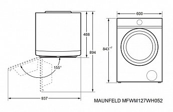 картинка Стиральная машина Maunfeld MFWM127WH052 